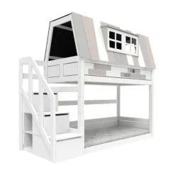 Life Time Laag Stapelbed My Hangout - White Wash - Luxe Lattenbodem