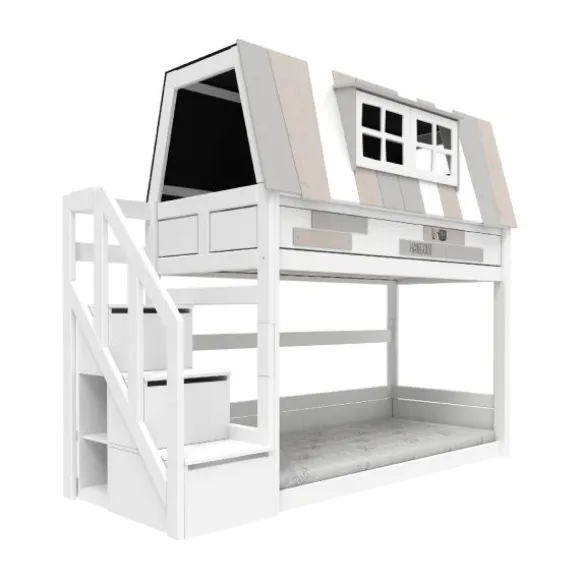 Life Time Laag Stapelbed My Hangout - White Wash - Luxe Lattenbodem