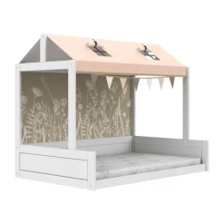 LIFETIME Montessoribed Met Dakconstructie - Wit