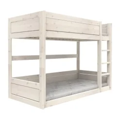 LifeTime Stapelbed – Laag – Luxe Lattenbodem – White-Wash
