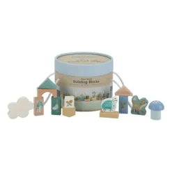 Little Dutch Forest Friends Houten Blokken In Ton
