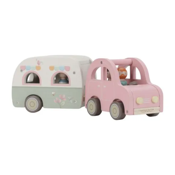 Little Dutch Houten Auto Met Caravan