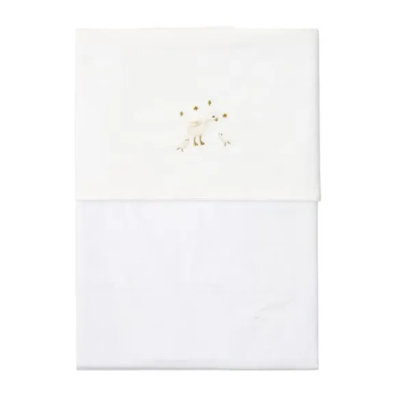 Little Dutch Ledikantlaken Geborduurd - Little Goose - 110 x 140 cm