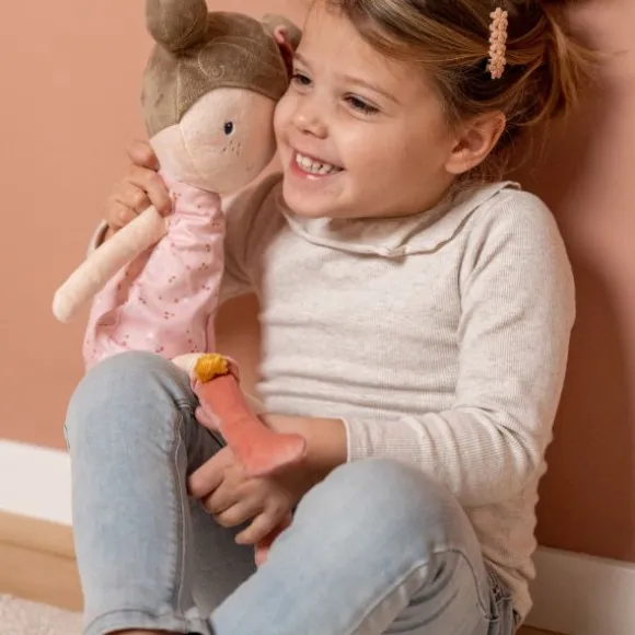Little Dutch Little Pink Flowers Knuffelpop - Rosa - 50 cm