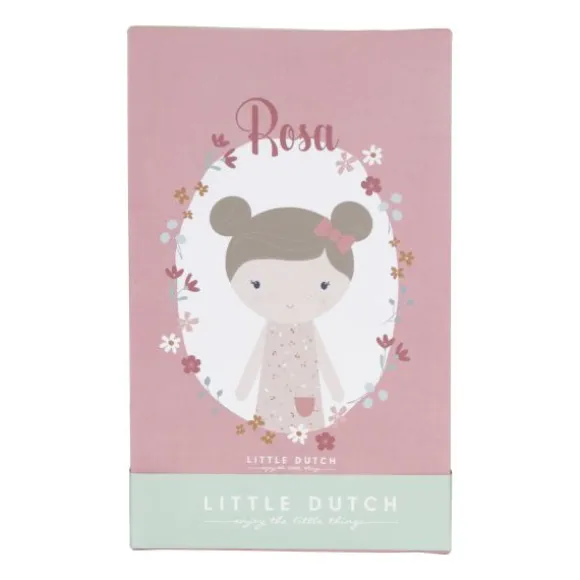Little Dutch Little Pink Flowers Knuffelpop - Rosa - 50 cm