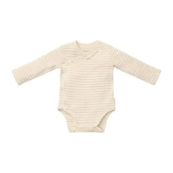 Little Dutch Stripe Lange Mouw T-Shirt - Maat 50 - Soft Beige