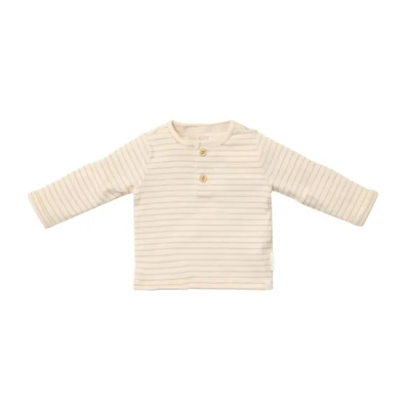 Little Dutch Stripe Lange Mouw Overslag Romper - Maat 44 - Soft Beige