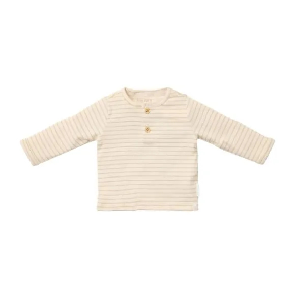 Little Dutch Stripe Lange Mouw Overslag Romper - Maat 44 - Soft Beige