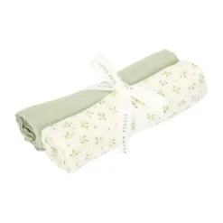 Little Dutch Swaddle Doeken Hydrofiel - Blueberry Leaves & Sage - 70x70 cm