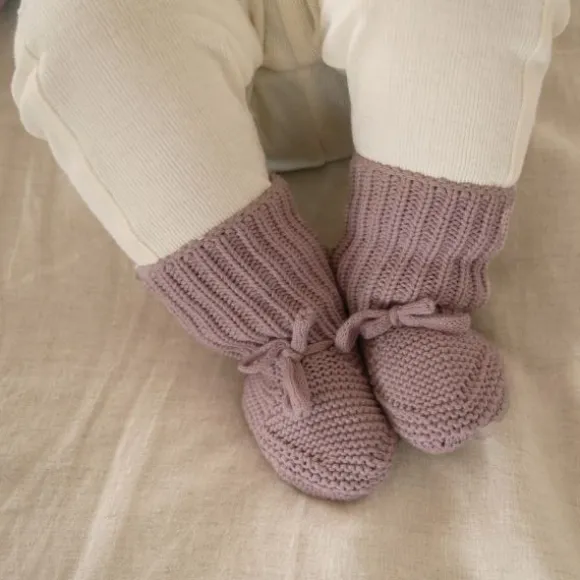 Lodger Knit Slofjes - 0-6 Mnd - Silk
