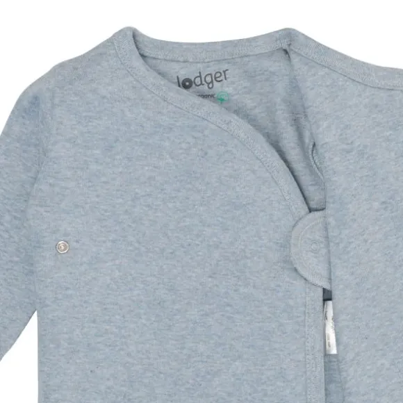 Lodger Melange Overslag Shirt - Maat 50 - Blue Fogg