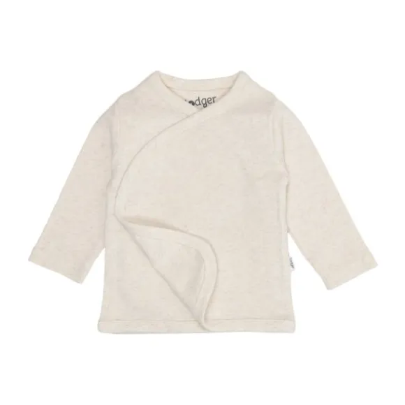 Lodger Melange Overslag Shirt - Maat 50 - Birch