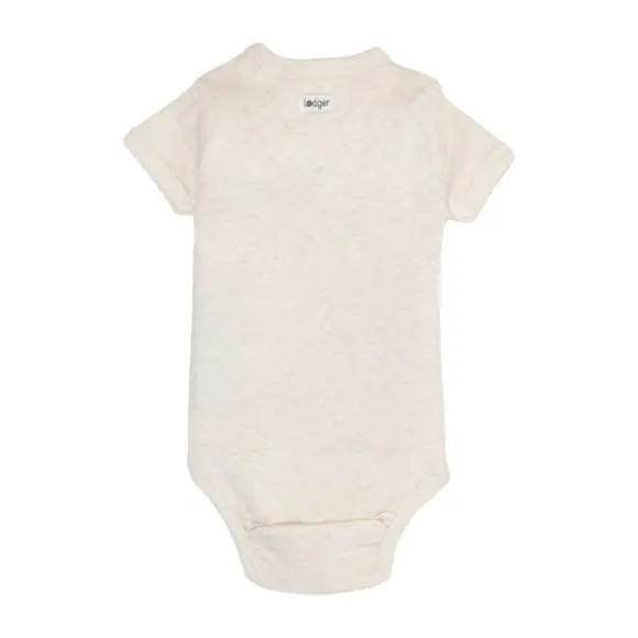 Lodger Melange Romper Korte Mouw - Maat 56 - Birch