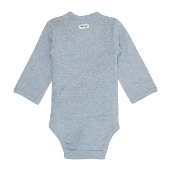 Lodger Melange Romper Lange Mouwen - Maat 50 - Blue Fogg