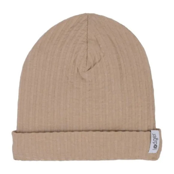 Lodger Seersucker Mutsje - 0-6 Mnd - Beige