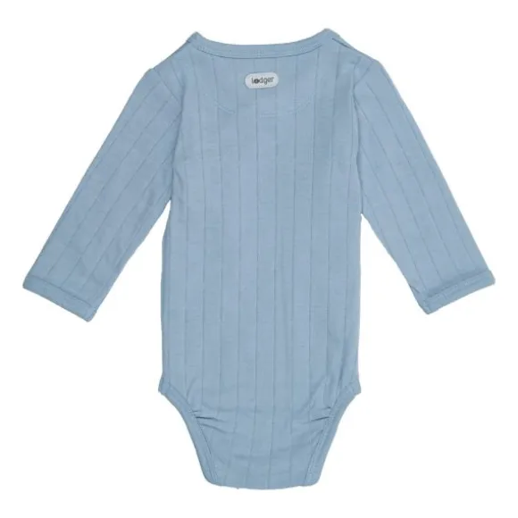 Lodger Solid Overslagromper Lange Mouw - Mt. 50 - Blue Fogg
