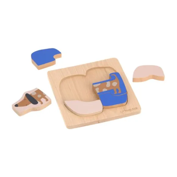 Lässig Houten Puzzel Set - Little Mateys - Hond/Vogel - FSC Hout