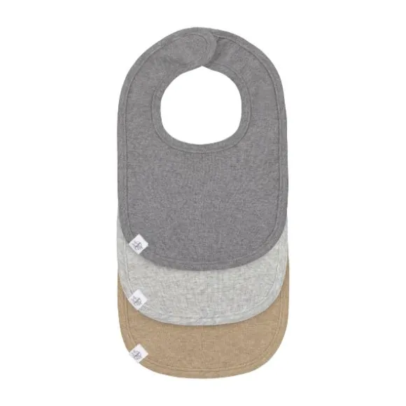 Lässig Slabbetjes Dark Grey / Light Grey / Nature Melange 3 Stuks