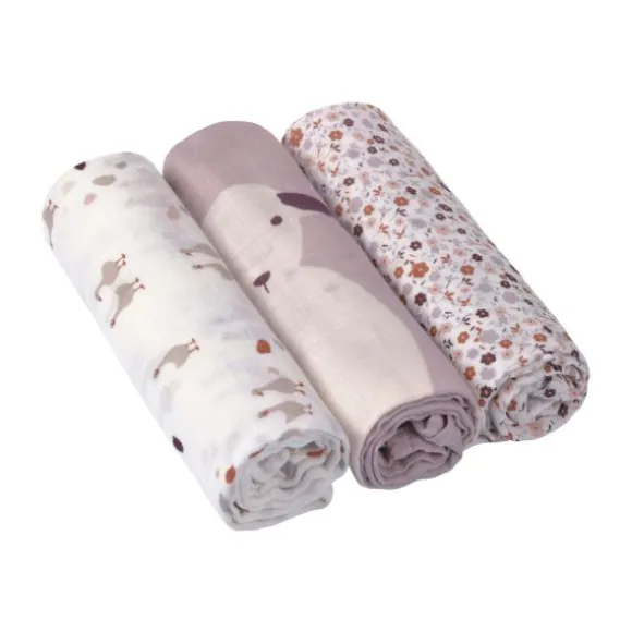 Lässig Tiny Farmer Explorer Flowers Swaddle 3 Stuks