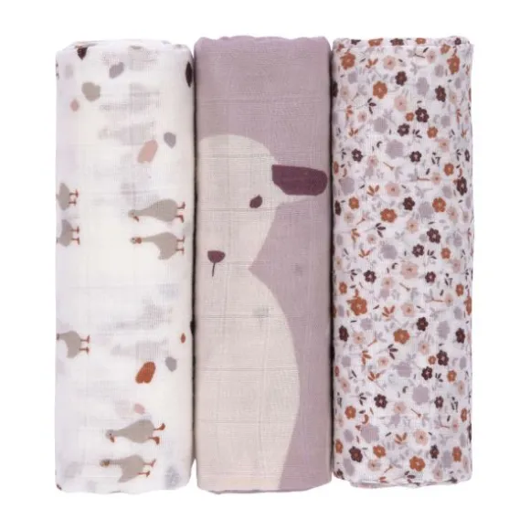 Lässig Tiny Farmer Explorer Flowers Swaddle 3 Stuks