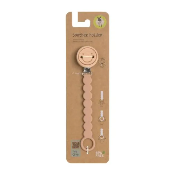 Lässig Tiny Smile Maple Fopspeenhouder - Wood / Silicone