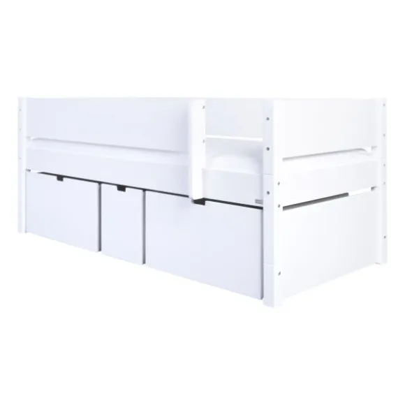 Manis-h Combinatiebed Met Lattenbodem En Hoge Lades - NANNA - 90x200 cm