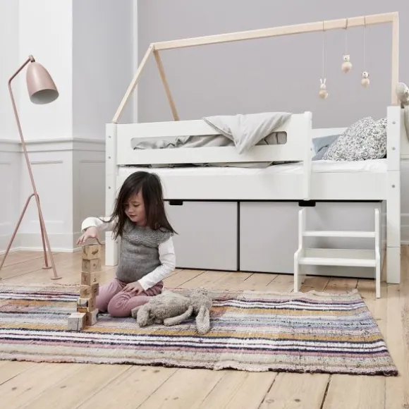 Manis-h Combinatiebed Met Lattenbodem En Hoge Lades - NANNA - 90x200 cm