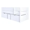 Manis-h Combinatiebed Met Lattenbodem En Hoge Lades - NANNA - 90x160 cm