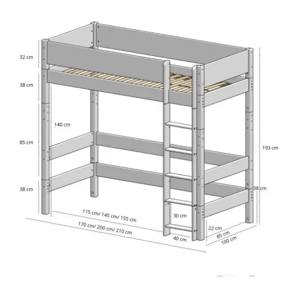 Manis-h GEFION Combi Hoogslaper - 90 x 160 cm