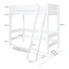 Manis-h GRETE Combi Hoogslaper Met Schuine Ladder - 90 x 160 cm