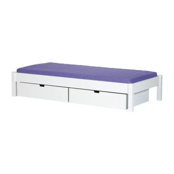 Manis-h ULL Combinatiebed Met Lattenbodem En 2 Lades - 90 x 200 cm