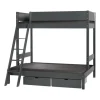 Manis-h VALE Combinatie Familiebed Met Lattenbodem 140 cm + 90 cm