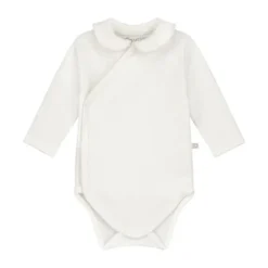 Mats & Merthe Charlotte Overslagromper Lange Mouw Off White 1 Mnd