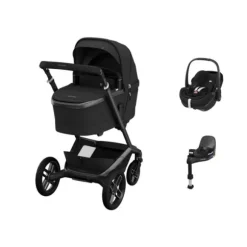Maxi-Cosi Fame Kinderwagen 4-in-1 - Twillic Truffle | Maxi-Cosi Pebble 360 Pro 2 Autostoeltje | FamilyFix 360 Pro