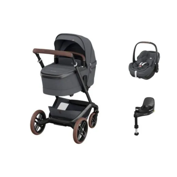 Maxi-Cosi Fame Kinderwagen 4-in-1 - Twillic Truffle | Maxi-Cosi Pebble 360 Pro 2 Autostoeltje | FamilyFix 360 Pro