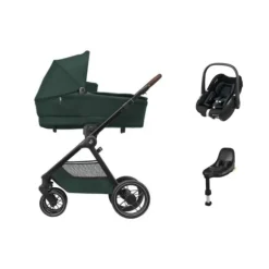 Maxi-Cosi Oxford+ Kinderwagen 4-in-1 - Twillic Graphite | Maxi-Cosi Pebble S Autostoeltje | FamilyFix S