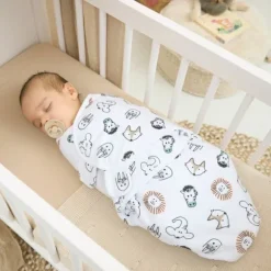 Meyco Baby Animal swaddlemeyco inbakerdoek gevoerd - multicolour - 0-3 maanden