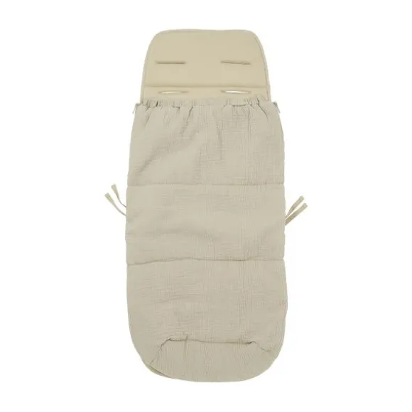 Meyco Baby Buggy Voetenzak en Inlegger - Uni - Sand - 45x130 cm