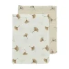 Meyco Baby Gingko Washandjes - 2-Pack - Offwhite/Soft Sand - 20x17 cm