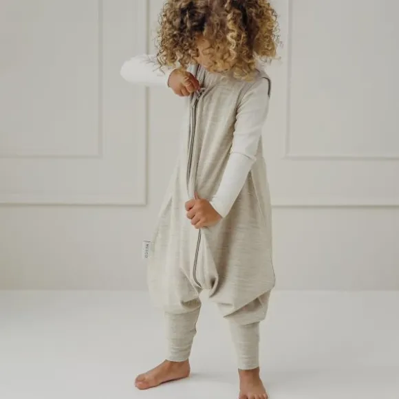 Meyco Baby Slaapzak Jumper - Studio - Merinowol Sand Melange - 92 cm