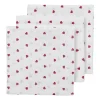 Meyco Baby Sweet Heart Hydrofiele Doeken - 70 x 70 cm - 3-Pack - Red