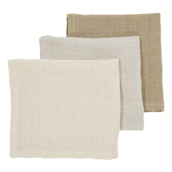 Meyco Baby Uni Inbakerdoek - 2 Stuks - Soft Sand/Greige