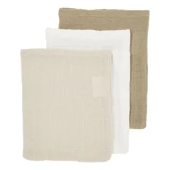 Meyco Baby Uni Inbakerdoek - 2 Stuks - Soft Sand/Greige