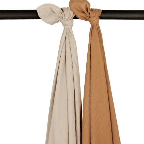 Meyco Baby Uni Inbakerdoek - 2 Stuks - Soft Sand/Greige