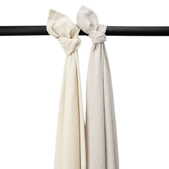 Meyco Baby Uni Inbakerdoek - 2 Stuks - Soft Sand/Greige