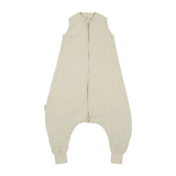 Meyco Baby Uni zomer Slaapoverall Jumper - 92 cm - Pre-Washed Hydrofiel - Soft Sand