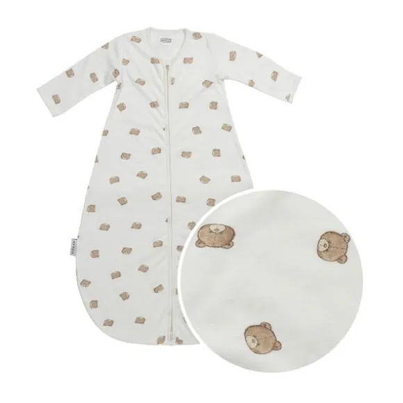 Meyco Bear Slaapzak met vaste mouw rond - 80 cm - Jersey