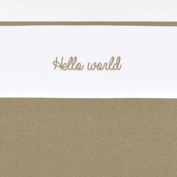 Meyco Hello World Ledikantlaken - 100 x 150 cm - Taupe