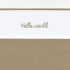 Meyco Hello World Wieglaken - 75 x 100 cm - Taupe