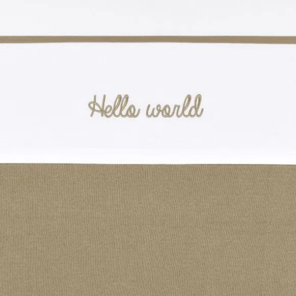 Meyco Hello World Wieglaken - 75 x 100 cm - Taupe